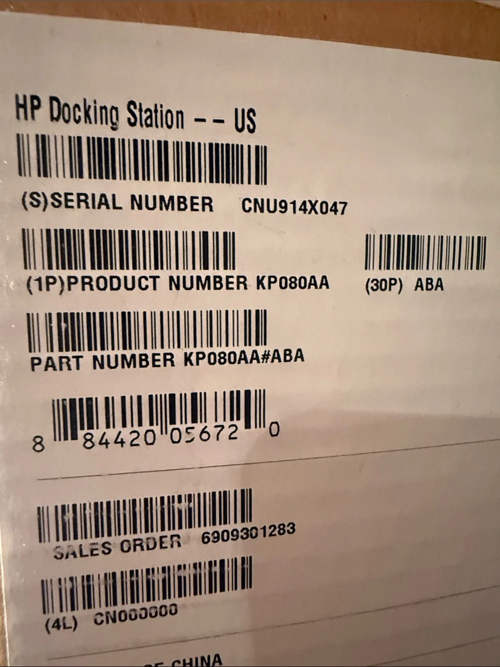HP Docking Station with Black Power Adapter and Silver Unit KP080AA, New